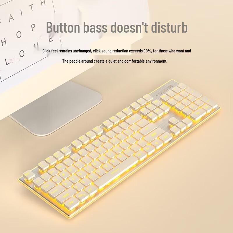 EWEADN Stille Kabellose Tastatur & Maus Combo