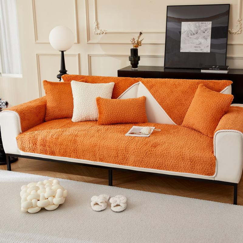 New Thicken Plush Sofa Covers Stones Shape Sofe Cover Anti-slip Couch Protector Slipcover Removable Sofa Cushion for Living Room