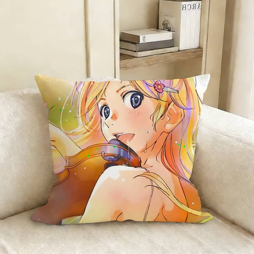 

Hot YYour Llie IN APRIL Comic Pillow Cover Sofa Cushion Cover Home Room Decoration Children Gift 30X30cm