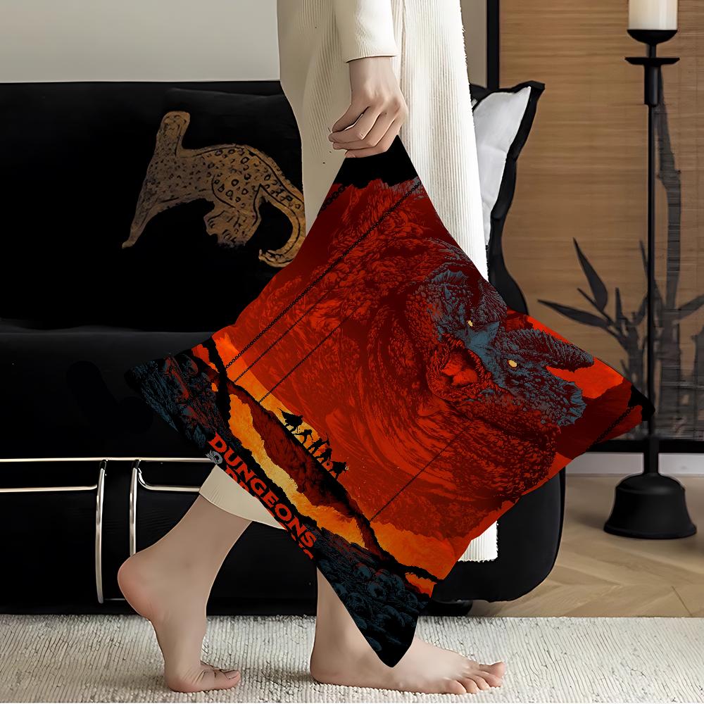 Game D-Dungeons And D-Dragons Cushion Cover Inches Farmhouse Decor Home Throw Pillow Covers For Couch Decorations
