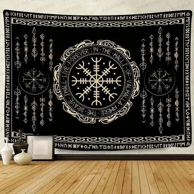 Rune Keltisch Wandteppich Skandinavisch Nordisch Wandbehang Kunst Haus Wohnzimmer Schlafzimmer Dekoration