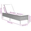Black Sun Lounger with Cushion Poly Rattan