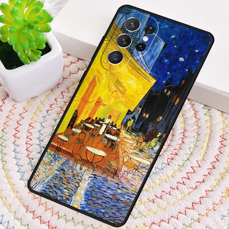 

Paintings Starry Night Van Gogh Silicone Phone Case For Samsung Galaxy note 10 pro S26 S25 S24 S23 S22 S21 Plus Ultra Capa Cover Galaxy S23 Ultra