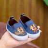 Baby Cartoon Canvas-Schuhe zum Hineinschlüpfen, Weiche Sohle, 0-12 Monate