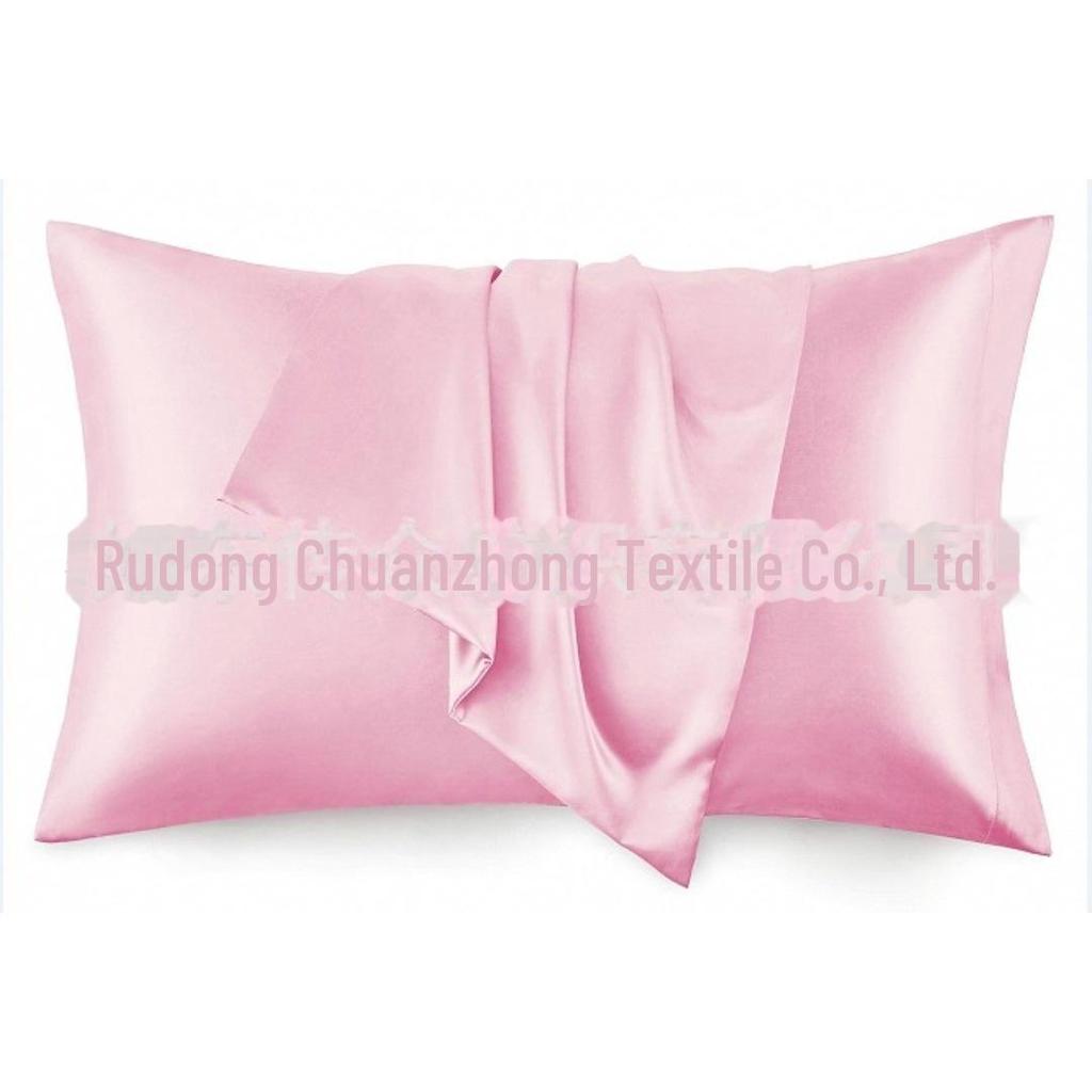 Multi-color Satin Imitation Silk Pillowcase Pair for Trade