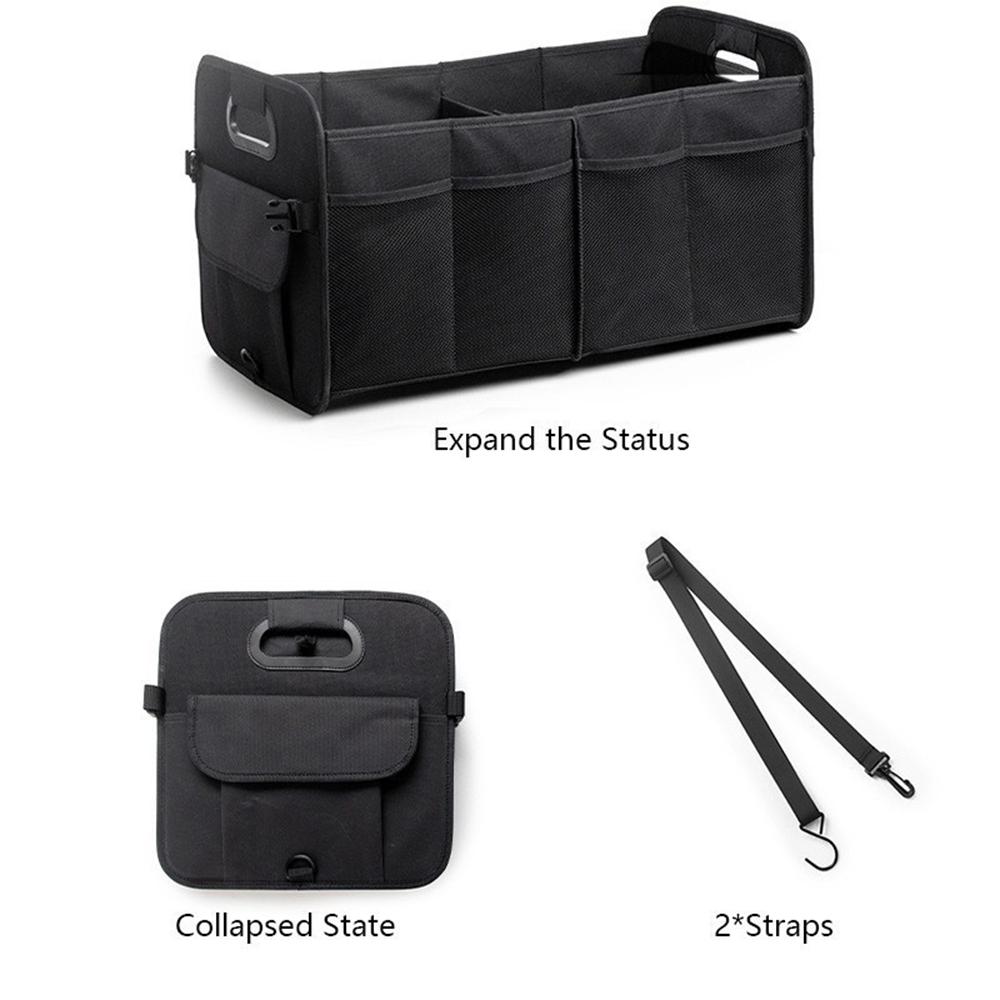 Organizer do bagażnika samochodowego o dużej pojemności, wodoodporna tkanina Oxford, składane pudełko do przechowywania