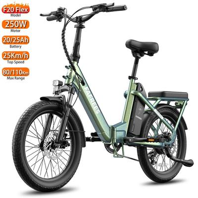 Elektrische Fiets Fafrees F20 Flex 20" Band 250W Motor Opvouwbare Stads Elektrische Fiets 36V 25Ah Dubbele Schijfremmen 7 Versnellingen Max. Belasting 140Kg