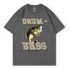 Drum and Bass Funny Fish Meme Graphic T Shirts Men Women Fashion Retro Short Sleeve Tshirt Summer Casual 100 Cotton Tshirts