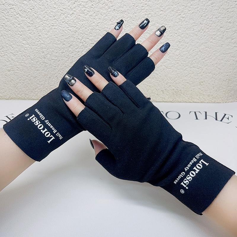1 Pair Nail Art Glove Uv Protection Glove Anti Uv Radiation Protection Gloves Protecter For Nail Art Gel Led Lamp Manicure Tool