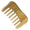Green Sandalwood Gua Sha Wide-Tooth Comb for Scalp Massage & Hair Care