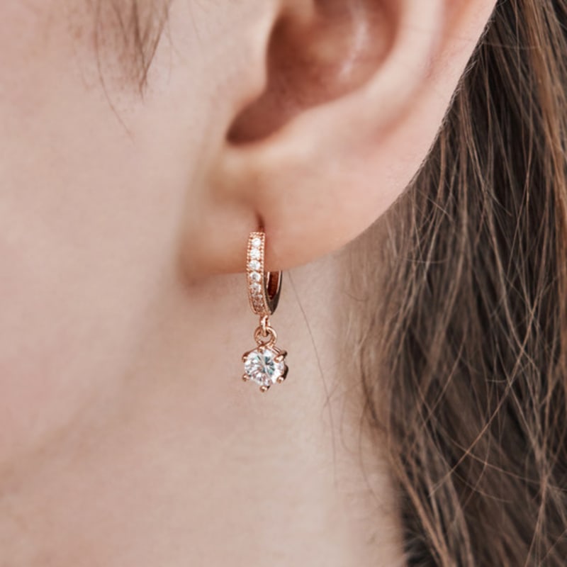 ELLE Jewelry 14K GF 3/5 1-carat Fine Basic One-Touch Earrings ELGPEE526