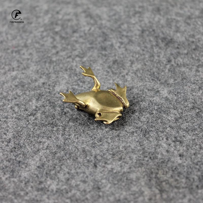 Vintage Copper Small Frogs Figurines Office Desk Crafts Ornaments Home Decor Accessories Retro Brass Animal Statue Decorations
