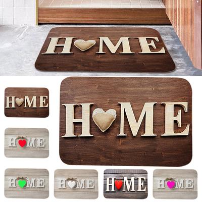 Letter Print Doormats Rectangle Non-Slip Flannel Door Mat Bedroom Kitchen Entrance Floor Mat Doormats 2021 Door Mat Balcony Mats