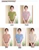 Mom's Summer Ice Silk Short-Sleeved T-shirt: Versatile Chinese Style Knitted Cardigan for Middle-Aged and Elderly Women