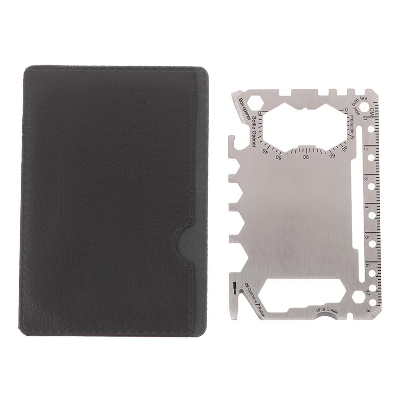 

Карта-инструмент 46 в 1 для ношения, многоцелевые аксессуары для выживания с собой на природе, портативный инструмент-карта для кемпинга, гаечный ключ-открывалка для бутылок серебряный