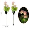 Solar-powered Garden Lights Landscape Yard Decoration Ground-mounted Lamp Flamingo Firework Sunflowers Roses Fireflies Jellyfish