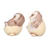 2 Pièces Ornement Hibou en Résine Décoration de Bureau Mignon Figurines Hibou Coquille d'Œuf Ornement Décoration de Table pour