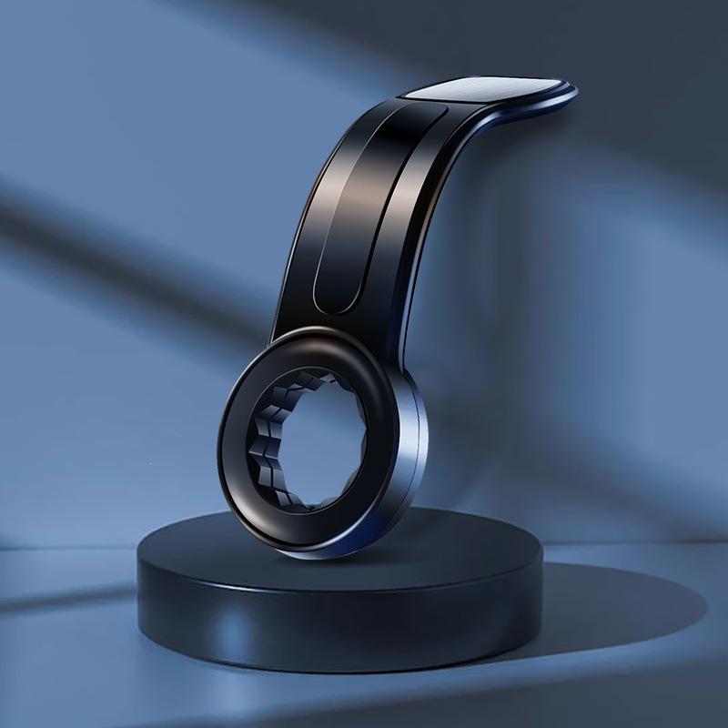 Universal Foldable Magnetic Car Phone Holder: Adjustable, Rotating, and Curved Design for Dashboard.