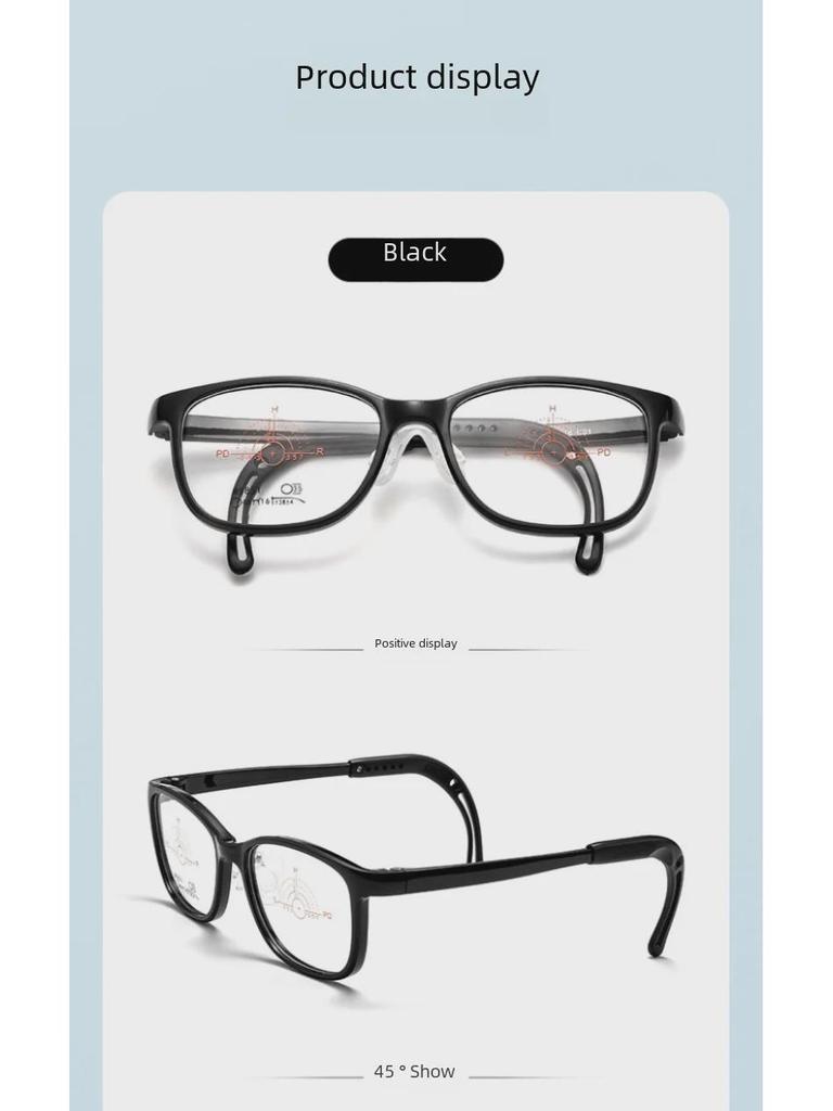 Adjustable Silicone Temple Myopia-Preventive Glasses Frame for Boys & Girls