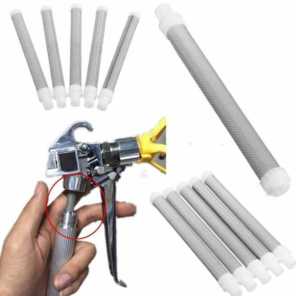 5 Pieces Paint Spray Filter Push on 60 Mesh Fine Mesh Spraying Accessories Stainless Steel for G10XL RX80 G10