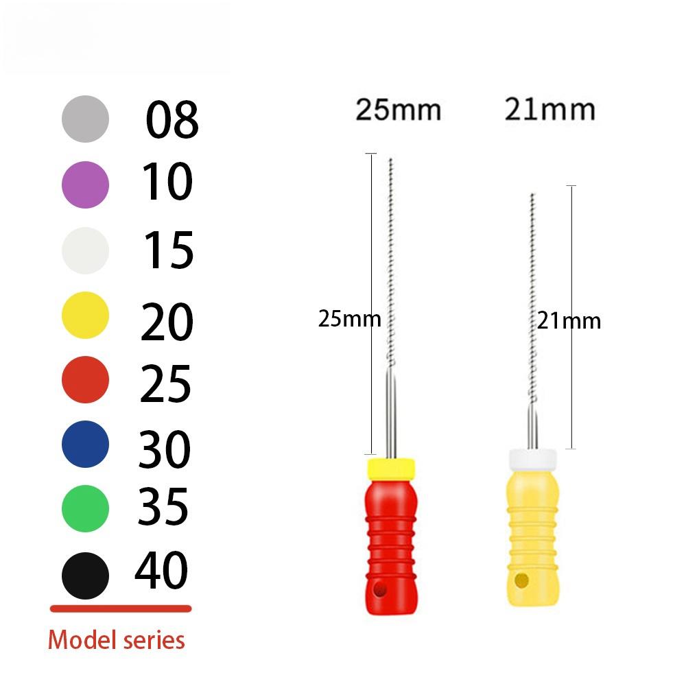 3boxes,6Pcs/Box Dental K Files 21mm/25mm Hand Use Files Stainless Steel Root Canal Files Dentistry Endodontic Instruments