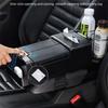 Wear Resistant Car Armrest Storage Box with Cup Holder Tissue Box Car Elbow Support Pad Non-slip Easy To Install