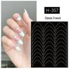 Autocollants pour Nail Art Double Usage en Forme de V Français Creux