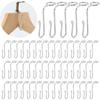 50 Pcs Stainless Steel + Silicone Hanger Connector Hooks, Space Saving Clothes Hanger Extender Hooks