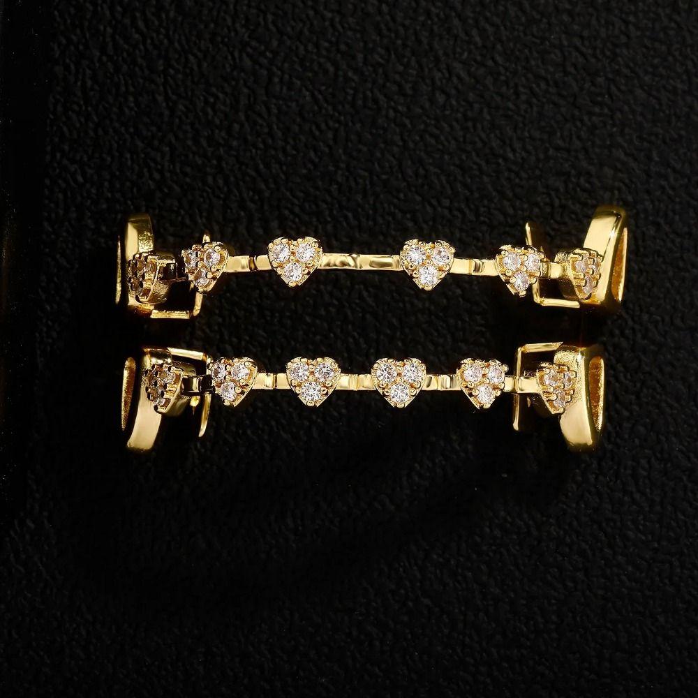 Rhinestone Charm Teeth Grillz Hip Hop Tooth Caps Gift Dental Grills Tooth Socket