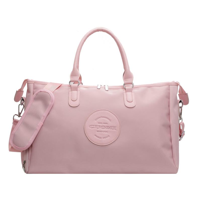 Large capacity handbag travel bag solid color unisex outdoor travel backpack minimalist sports dry wet separation gym bag