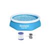 Piscine Gonflable - Bestway - Fast Set - Ø244x61 Cm - 1.880 Litres - Filtre À Cartouche 1249 L/h