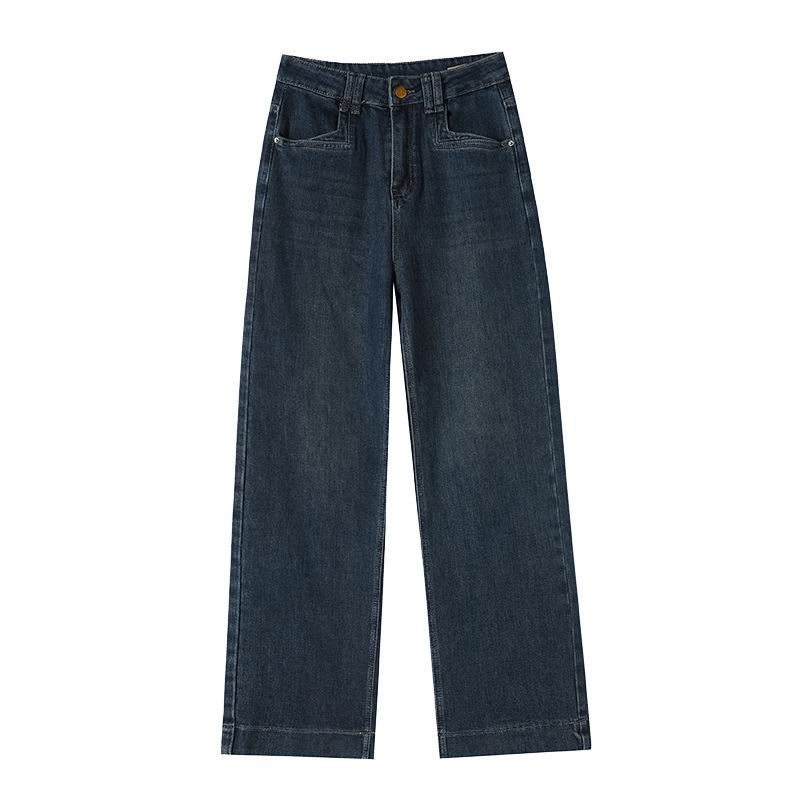 2024 Women's High Waist Loose Fit Straight Leg Stretch Jeans