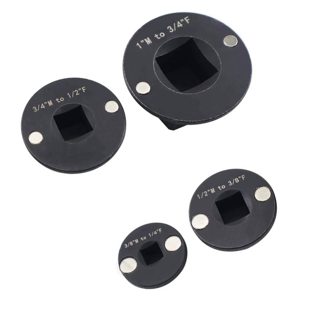 4Pcs Low Profile Socket Adapter Set 1in to 3 4in 3 4in to 1 2in 1 2in to 3 8in 3 8in to 1 4in Drive Reducing Adapter