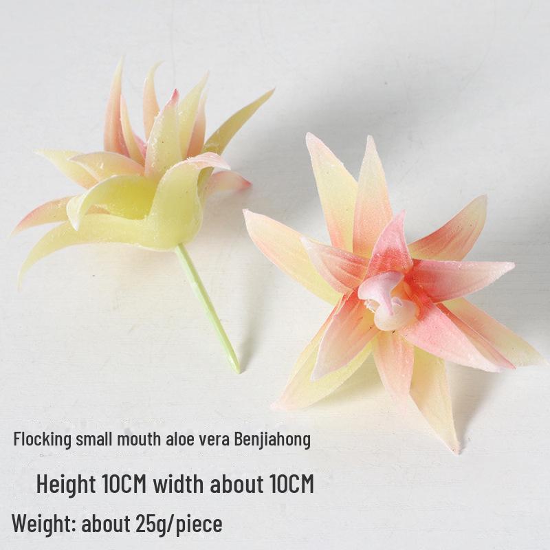 Mini Flocking Artificial Succulent Bonsai for DIY Wall Decor