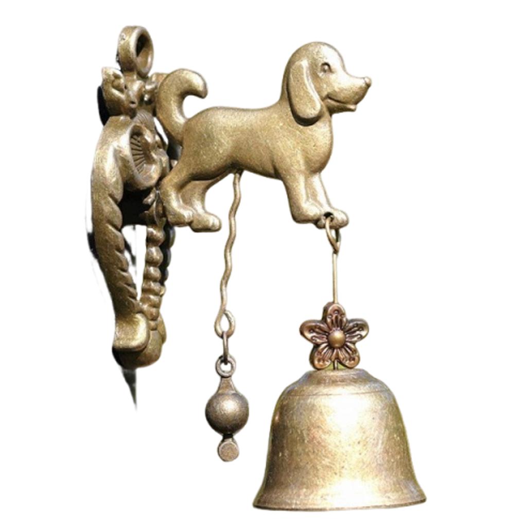 Vintage Metal Bell Door Shopkeeper Luck Knocker Windchime Magnetic Wall Hanging Ornament Room Garden Store Front Entrance Gift