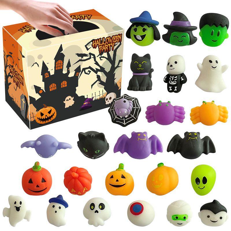 Halloween Squishies Mochi Toys 24pcs Mini Surprise Box For Kids And Adults