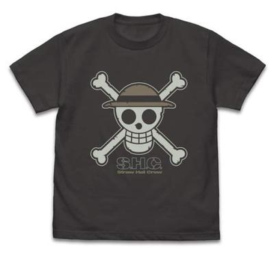 COSPA ONE PIECE Straw Hat Skull Size L Glow-in-the-Dark T-Shirt, SUMI,