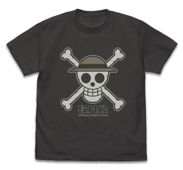 COSPA ONE PIECE Straw Hat Skull Size L Glow-in-the-Dark T-Shirt, SUMI,