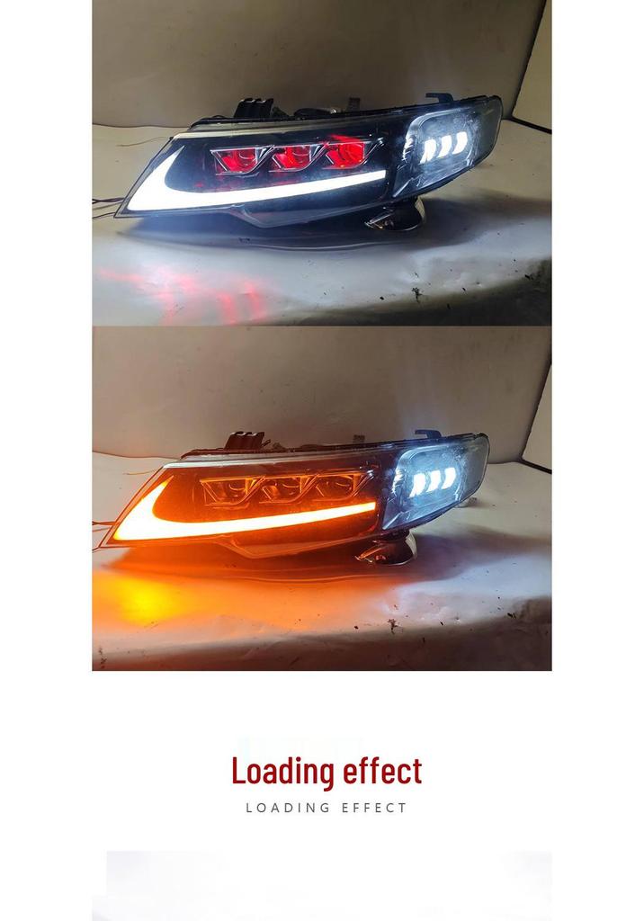 09-13 Kia Forte LED Projector Headlight Assembly with Daytime Running Lights & Flowing Turn Signals