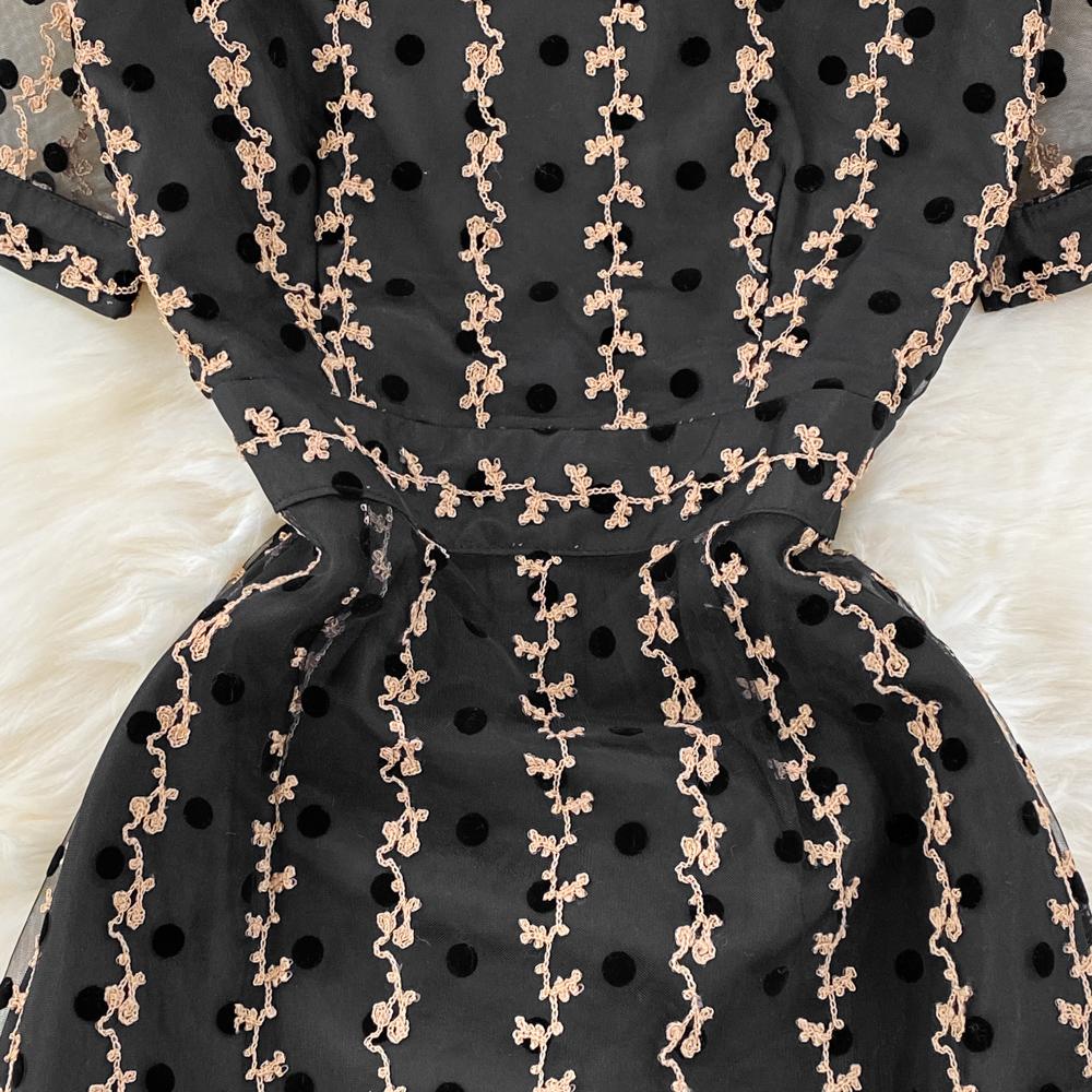 Summer Light Mature Style Socialite Wrap Hip Skirt Stand Up Collar Short Sleeved Fake Two Piece Medium Length Dress