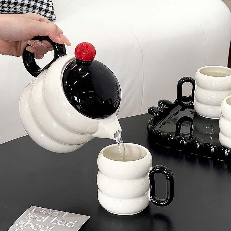 Household Water Appliance Set Ceramic Drinking Tea Cup Kettle Combination Coffee Utensils Set