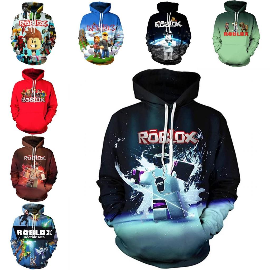 Trendy Roblox Youth Hooded Sweatshirt With Digital Print For Stylish Kids In Various Colors