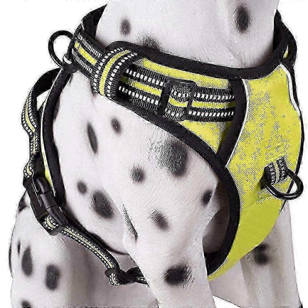 Adjustable No-Pull Dog Harness with Padded Vest - Training & Walking Pet Harness for Large Dogs (U-56-69CM) in Green