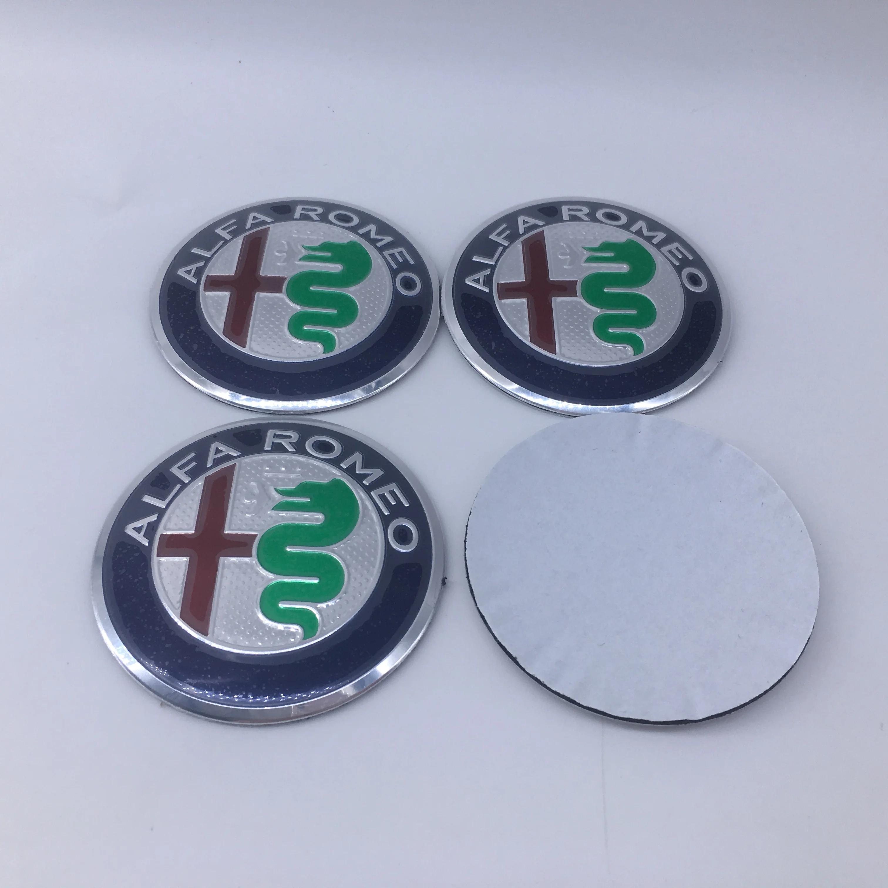 

4pcs 50MM 56mm ForAlfa Romeo Giulia Giulietta MITO Stelvio GT Car Emblem Wheel Center Covers Hub Cap Stickers Auto Refit 4pcs 50mm stickers зелений