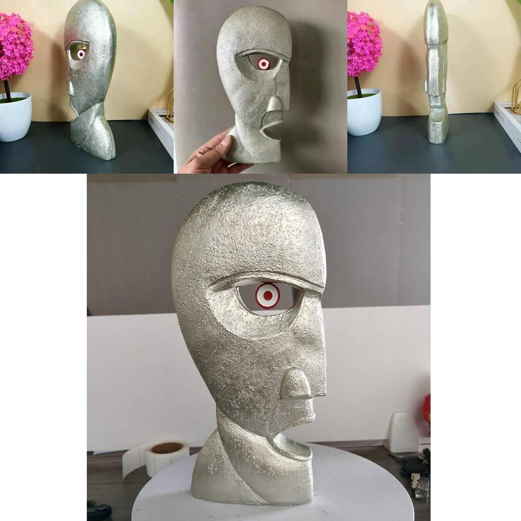 Resin Bell Sculpture Head Figurine Handcrafted Art For Home Garden Outdoor Decor