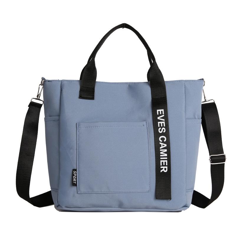 New Casual Tote Large Capacity Shoulder Bag Nylon Waterproof Canvas Handbag Simple Fashion Messenger Bags For Schoolgirl