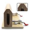 Leather Stitching Clamp - DIY Wooden Sewing Horse with Adjustable Jaws, Desktop Tool for Leathercraft, Bookbinding & Repair
