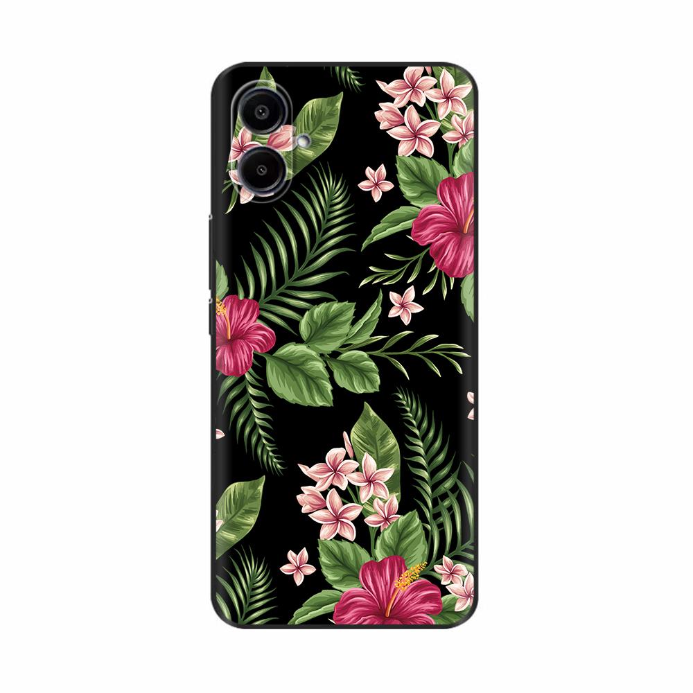 For Samsung A07 4G Case Beautiful Flower Protective Anti-fall Silicone Phone Back Cover For Samsung Galaxy A07 Cases A 07 Fundas