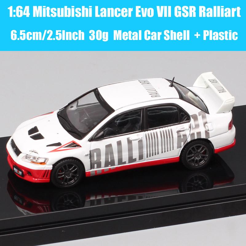 Hobby Japan 1/64 Scale Mitsubishi Lancer GSR RS Evolution EVO IX VII IV VIII Ralliart Rally Car Model Diecasts Toy Vehicles HJ64