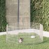 VidaXL Pet Enclosure for Free-Range Animals 8 Panels, Rabbit Cage, Animal House Garden Terrace Patio Outdoor, 54x60 171574